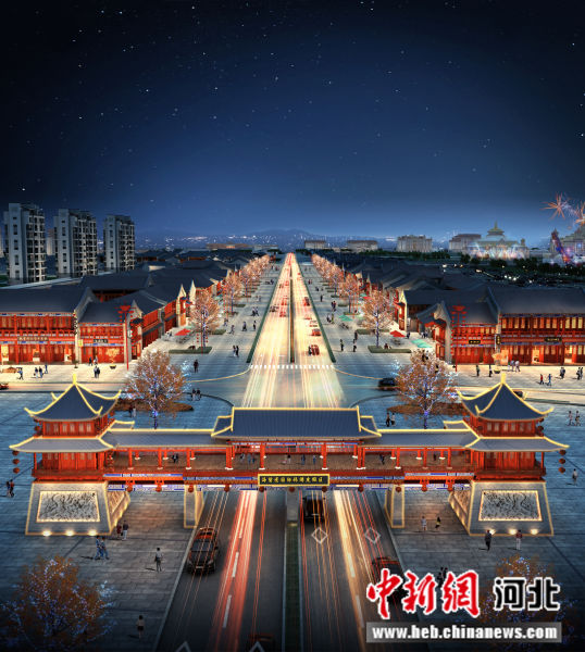 丰宁坝上的“中国马镇”效果图。 韩春明 摄