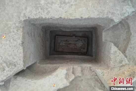 河北王家岗遗址发掘的墓葬。(资料图) 河北省文物考古研究院供图