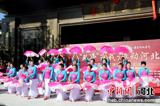 图为肃宁县“华洋杯”广场舞大赛现场。 刘巨雷 摄