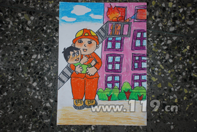 我为消防做贡献秦皇岛幼儿消防绘画过万